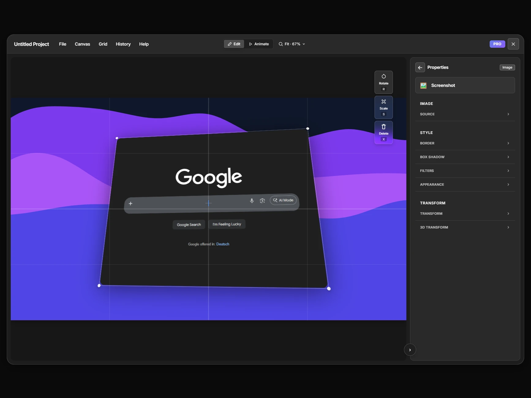 Design in the compositor